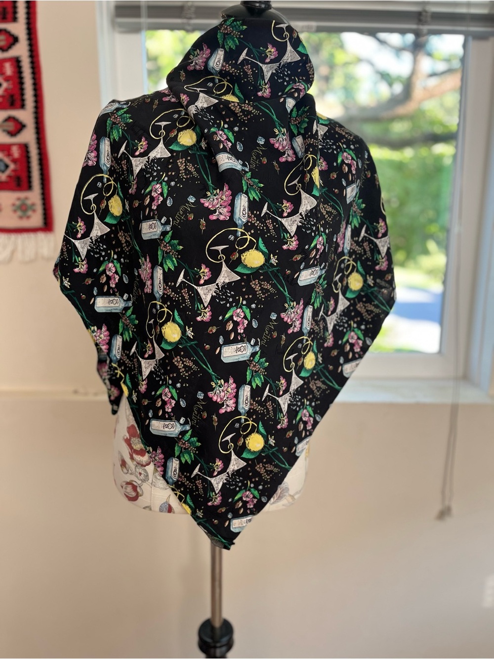 Nicole Milker Floral & Lemon Jin Print Women's Top